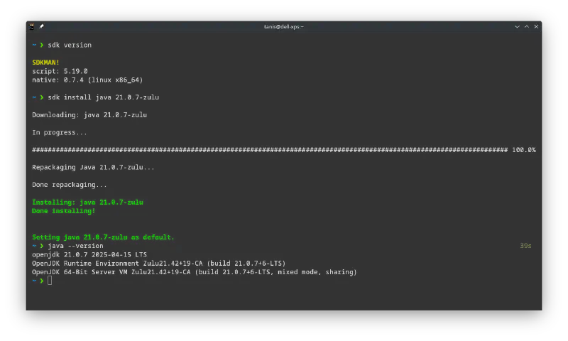 Install Java 21