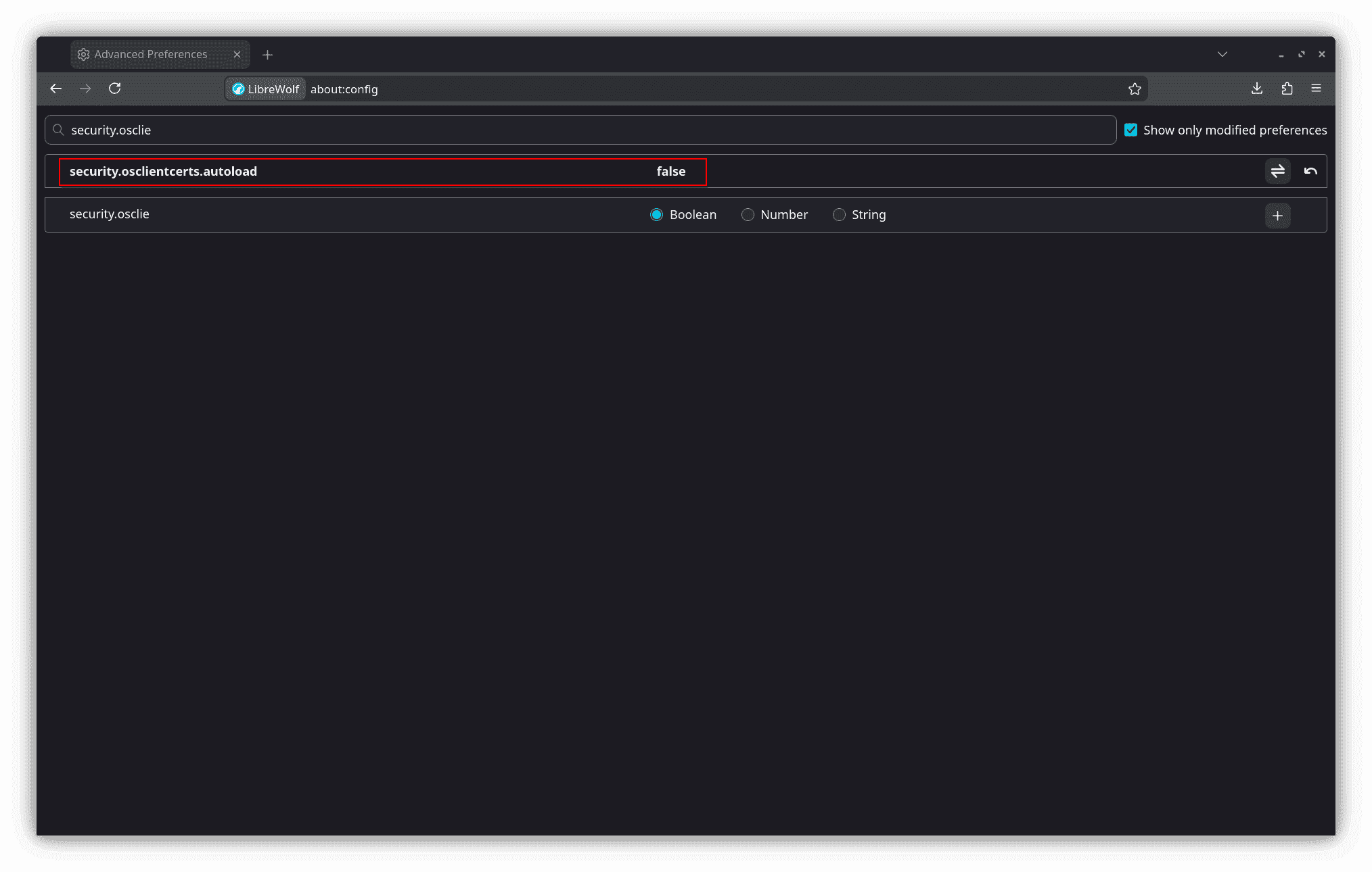 LibreWolf Security Settings