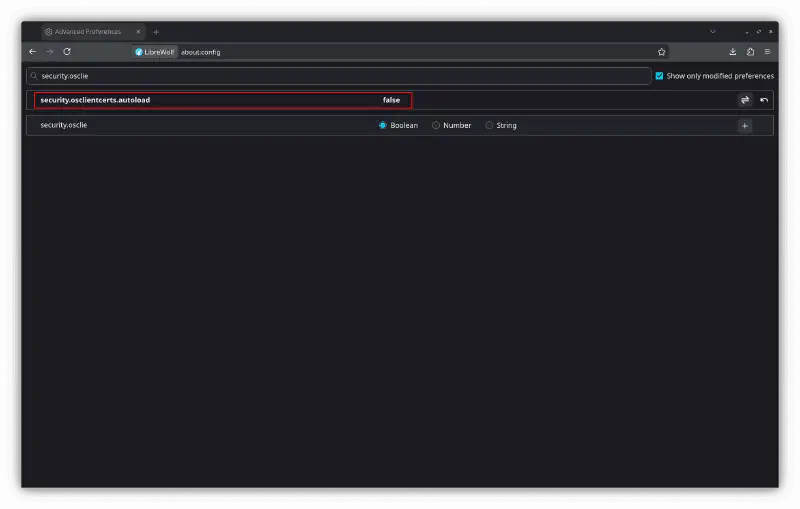 LibreWolf Security Settings