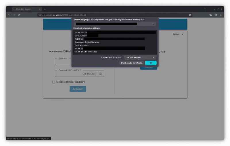 LibreWolf using the Smart Card Reader