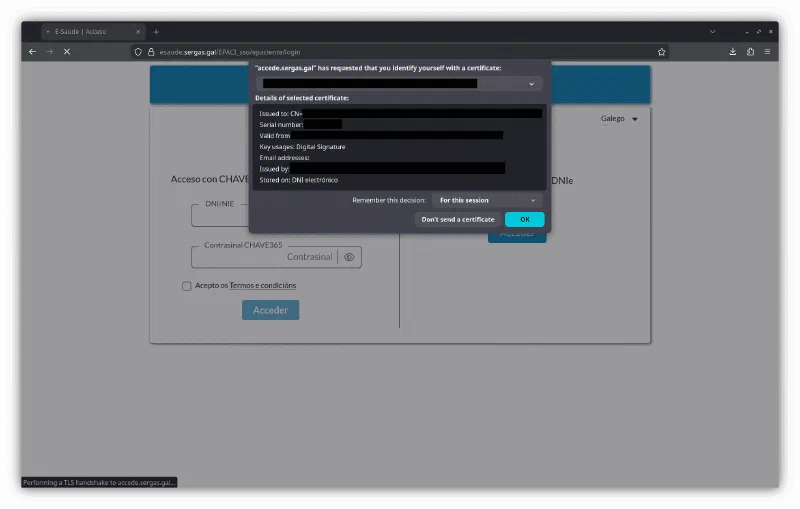 LibreWolf using the Smart Card Reader