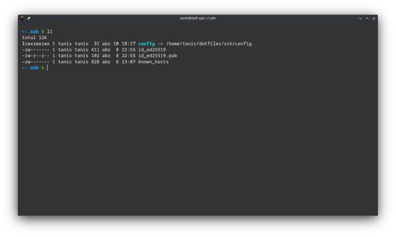 Generated SSH keys