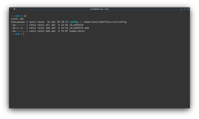 Generated SSH keys