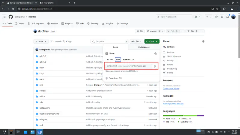 Git clone using SSH